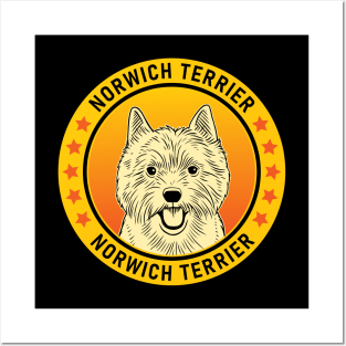 Norwich Terrier Dog Portrait Posters and Art